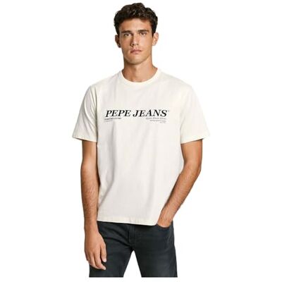 Pepe Jeans herr Dylan t-shirt t-shirt, vit (antik vit), M, Vit (antik vit), M Pepe Jeans herr Dylan t-shirt t-shirt, vit (antik vit), M, Vit (antik vit), M