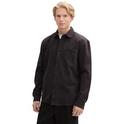 TOM TAILOR Denim herrskjorta, 29476 – kolgrå, XXL TOM TAILOR Denim herrskjorta, 29476 – kolgrå, XXL