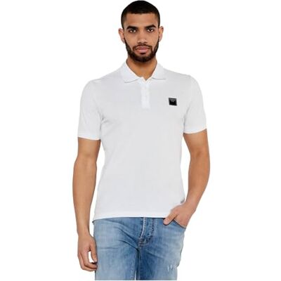 Giorgio Armani Broderad logotyp polo strandkläder vit XXL, Vitt, XXL Giorgio Armani Broderad logotyp polo strandkläder vit XXL, Vitt, XXL