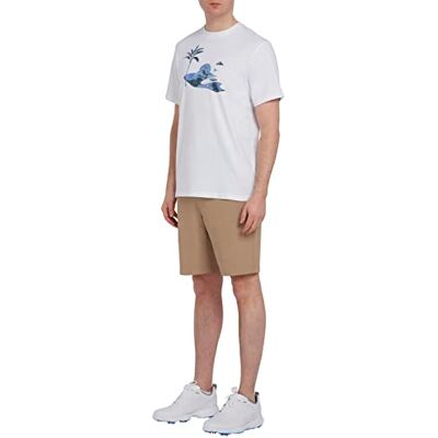 PGA TOUR herr scenisk golf tryck t-shirt, Kritvit, M PGA TOUR herr scenisk golf tryck t-shirt, Kritvit, M
