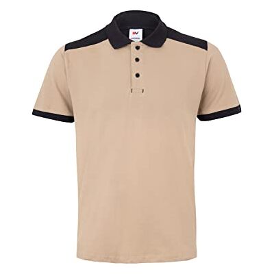 VELILLA 105519S Polo Stretch Bicolor Kortärmad Beige Slipa och Svart, Storlek 2XL, Beige sand och svart, XXL VELILLA 105519S Polo Stretch Bicolor Kortärmad Beige Slipa och Svart, Storlek 2XL, Beige sand och svart, XXL