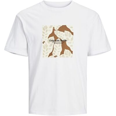 JACK & JONES JACK&JONES PLUS JORSEQUOIA Tee SS Crew Neck PLS, Ljus vit, 5XL JACK & JONES JACK&JONES PLUS JORSEQUOIA Tee SS Crew Neck PLS, Ljus vit, 5XL