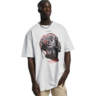 herrar Flying High Oversize Tee, Vit, S plus size herrar Flying High Oversize Tee, Vit, S plus size
