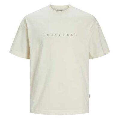 JACK & JONES JOREASTER Activity Tee SS Crew Neck, Buttercream/tryck: org, M JACK & JONES JOREASTER Activity Tee SS Crew Neck, Buttercream/tryck: org, M