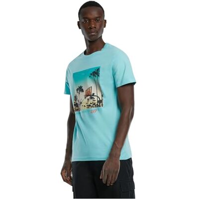 herr Home Hoop Tee M berylblue, Berylblue, M herr Home Hoop Tee M berylblue, Berylblue, M