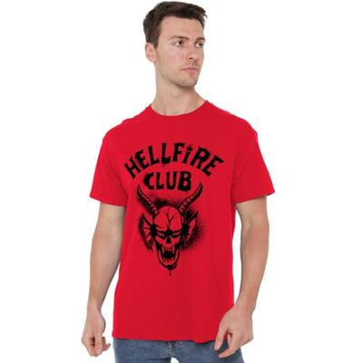 Stranger Things Hellfire Spray logo unisex T-shirt, röd, XXX-Large Stranger Things Hellfire Spray logo unisex T-shirt, röd, XXX-Large