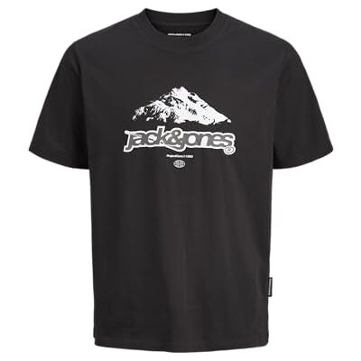 JACK & JONES Jcoflare Brainding Tee Ss Crew Neck, svart, S JACK & JONES Jcoflare Brainding Tee Ss Crew Neck, svart, S