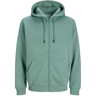 JACK & JONES Jjebradley Sweat Zip Hood Noos, Mineralblå, XXL JACK & JONES Jjebradley Sweat Zip Hood Noos, Mineralblå, XXL