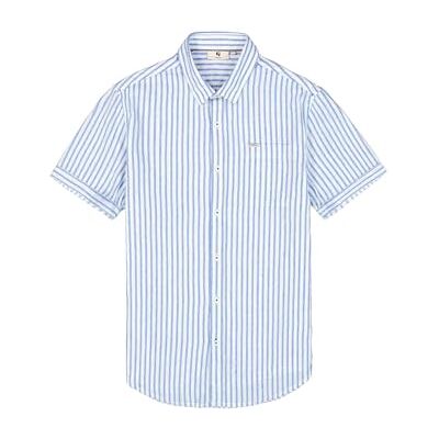 Garcia R41295_herrskjorta ss, Randig blå, XXL Garcia R41295_herrskjorta ss, Randig blå, XXL