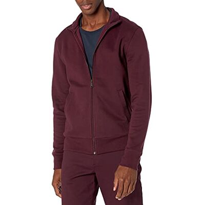 Amazon Essentials herrtröja med full dragkedja, fleece, finhalsad hals, vinröd, medium Amazon Essentials herrtröja med full dragkedja, fleece, finhalsad hals, vinröd, medium