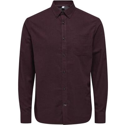 Only & Sons Onsroad Life Reg Melange Ls Shirt Noos, fudge, XS Only & Sons Onsroad Life Reg Melange Ls Shirt Noos, fudge, XS