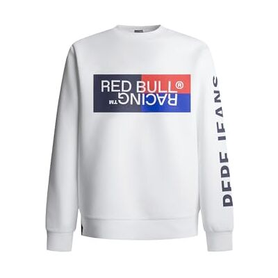 Pepe Jeans Red Bull Racing X herr RBR färg block grafisk crew sweatshirt, vit (vit), XXL, Vit (vit), XXL Pepe Jeans Red Bull Racing X herr RBR färg block grafisk crew sweatshirt, vit (vit), XXL, Vit (vit), XXL