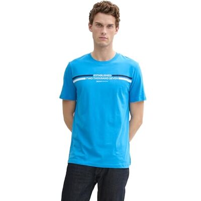 TOM TAILOR Denim T-shirt för män, 26178 – ljus Ibiza blå, M TOM TAILOR Denim T-shirt för män, 26178 – ljus Ibiza blå, M