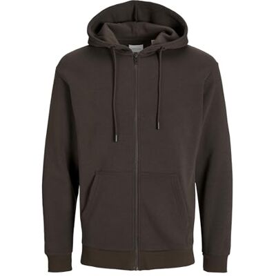 JACK & JONES Regular fit huvjacka huvtröja med dragkedja, enfärgad, dragkedja, tröja, jJEBRADLEY, Mulch, M JACK & JONES Regular fit huvjacka huvtröja med dragkedja, enfärgad, dragkedja, tröja, jJEBRADLEY, Mulch, M