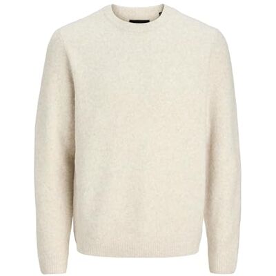 JACK & JONES Jprblasimon Souffle Knit Crew Neck, Silverfoder, XL JACK & JONES Jprblasimon Souffle Knit Crew Neck, Silverfoder, XL