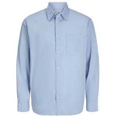 JACK & JONES Jjcody Poplin Shirt Ls Sn, Chambray Blue, M JACK & JONES Jjcody Poplin Shirt Ls Sn, Chambray Blue, M
