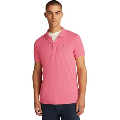Tommy Jeans herr TJM Slim Placket Polo EXT DM0DM18312 S/S Polo, rosa (Preppy Pink), XXL, Rosa (Preppy rosa), XXL Tommy Jeans herr TJM Slim Placket Polo EXT DM0DM18312 S/S Polo, rosa (Preppy Pink), XXL, Rosa (Preppy rosa), XXL