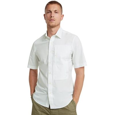 G-STAR RAW G4A Slim Shirt ss, Vit (vit D24306-4481-110), L G-STAR RAW G4A Slim Shirt ss, Vit (vit D24306-4481-110), L