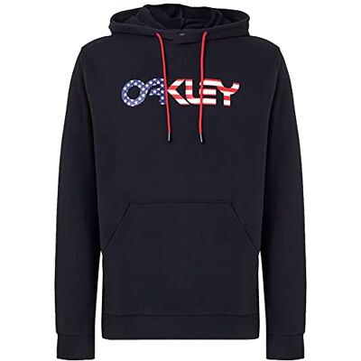 Oakley B1B 2.0 Huvtröja för män, svart/amerikanska flaggan, storlek L (US) Oakley B1B 2.0 Huvtröja för män, svart/amerikanska flaggan, storlek L (US)