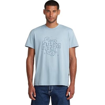 G-STAR 8719965012981 HD Print r t, Blå (Ash Blue D26824-d975-5304), S G-STAR 8719965012981 HD Print r t, Blå (Ash Blue D26824-d975-5304), S