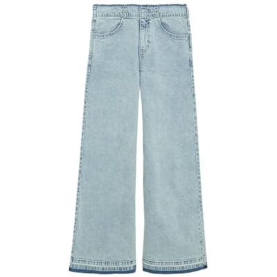 s.Oliver jeans/normal passform/medelhög stig/breda ben/öppna kanter på linning och fåll, blå, 146 s.Oliver jeans/normal passform/medelhög stig/breda ben/öppna kanter på linning och fåll, blå, 146