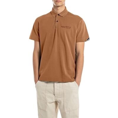 Replay mäns regular fit bomulls-pikétröja, 247 konjak, L Replay mäns regular fit bomulls-pikétröja, 247 konjak, L