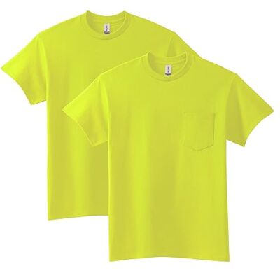 Gildan Style G2300 T-shirt med ficka, bomull, unisex för vuxna, 2-pack, 3XL Gildan Style G2300 T-shirt med ficka, bomull, unisex för vuxna, 2-pack, 3XL