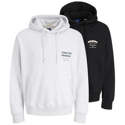 JACK & JONES Jormeadows Sweat Hood 2 st Mp, svart, L JACK & JONES Jormeadows Sweat Hood 2 st Mp, svart, L