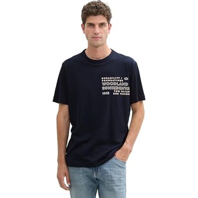 TOM TAILOR T-shirt för män, 10668 – himmelskaptensblå, M TOM TAILOR T-shirt för män, 10668 – himmelskaptensblå, M