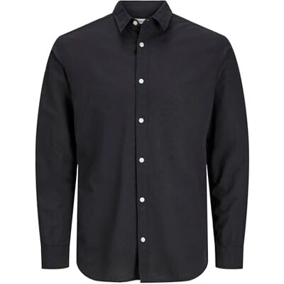JACK & JONES JJEBREEZE skjorta LS SN PLS, svart, 3XL JACK & JONES JJEBREEZE skjorta LS SN PLS, svart, 3XL