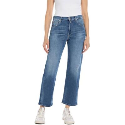 Replay Reyne jeans med hög midja, 009 medium blå, 27W / 28L Replay Reyne jeans med hög midja, 009 medium blå, 27W / 28L