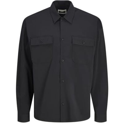 JACK & JONES herr Jcooutdoor overshirt Ls Sn casual skjorta, Svart, M JACK & JONES herr Jcooutdoor overshirt Ls Sn casual skjorta, Svart, M
