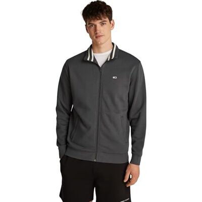 Tommy Jeans herr TJM REG FLEECE ZIP THRU EXT DM0DM20340 dragkedja genom tröja, grå (tvättad svart), XS, Grå (tvättad svart), XS Tommy Jeans herr TJM REG FLEECE ZIP THRU EXT DM0DM20340 dragkedja genom tröja, grå (tvättad svart), XS, Grå (tvättad svart), XS