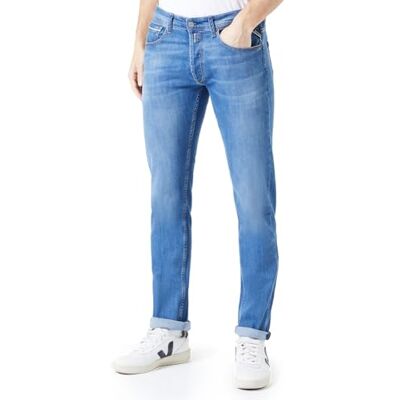 Replay Jeans Grover Straight-Fit, Medium blå 009-1, 27W / 30L Replay Jeans Grover Straight-Fit, Medium blå 009-1, 27W / 30L
