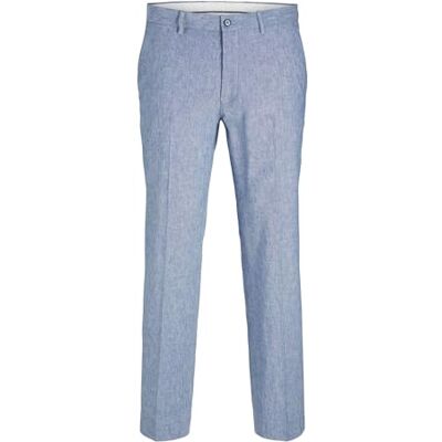 JACK & JONES Jprriviera Linne byxor slim fit pls, Nautisk blå, 64 JACK & JONES Jprriviera Linne byxor slim fit pls, Nautisk blå, 64