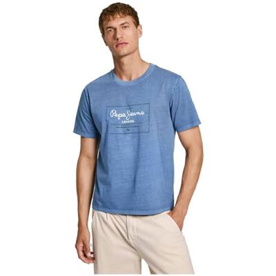 Pepe Jeans herr Simon T-shirt, blå, S, Blå (unionsblå), S Pepe Jeans herr Simon T-shirt, blå, S, Blå (unionsblå), S