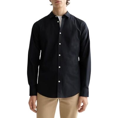 Scotch & Soda Poplin skjorta för män, svart, M Scotch & Soda Poplin skjorta för män, svart, M
