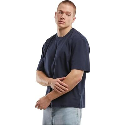 Urban Classics T-shirt för män, Sorona Loose Fit Tee, avslappnad herr-t-shirt, storlekar S – 5XL, marinblå, XL Urban Classics T-shirt för män, Sorona Loose Fit Tee, avslappnad herr-t-shirt, storlekar S – 5XL, marinblå, XL
