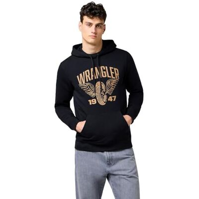 Wrangler Americana hoodie, svart, L Wrangler Americana hoodie, svart, L