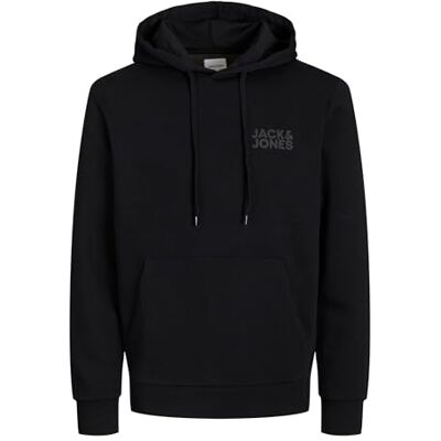 JACK & JONES JJECORP Logo Sweat Hood NOOS PLS, Svart/detalj: litet tryck/svart, 5XL/Stor JACK & JONES JJECORP Logo Sweat Hood NOOS PLS, Svart/detalj: litet tryck/svart, 5XL/Stor