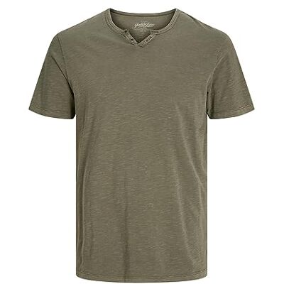 JACK & JONES Herr Jjesplit Neck Tee Ss Noos T-shirt, Skymningsgrön, XL JACK & JONES Herr Jjesplit Neck Tee Ss Noos T-shirt, Skymningsgrön, XL