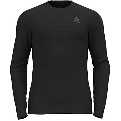 Odlo Grundläggande aktiv långärmad tröja för män, svart, XXL Odlo Grundläggande aktiv långärmad tröja för män, svart, XXL