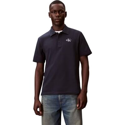 Calvin Herr Ss Easy Monologo Casual Pique Po LV04RF209G pikétröjor, blå, S Calvin Herr Ss Easy Monologo Casual Pique Po LV04RF209G pikétröjor, blå, S