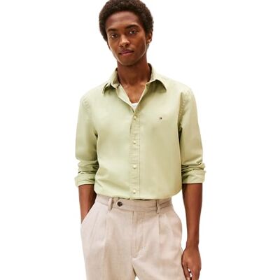 Tommy Hilfiger Herr Flex POPLIN Solid RF-skjorta MW0MW37550 L/S skjorta, grön, 3XL, Grön (Earth Sage), 3XL Tommy Hilfiger Herr Flex POPLIN Solid RF-skjorta MW0MW37550 L/S skjorta, grön, 3XL, Grön (Earth Sage), 3XL