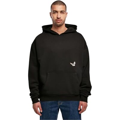 Tee Upscale unisex huvtröja K-Dot Heavy Oversize Hoody, unisex huvtröja med ryggtryck, oversize fit, svart, 4XL Tee Upscale unisex huvtröja K-Dot Heavy Oversize Hoody, unisex huvtröja med ryggtryck, oversize fit, svart, 4XL