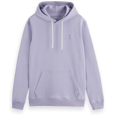 Scotch & Soda Seasonal Core – Regular-Fit logo badge hoodie, Languid Lavendel 500, S Scotch & Soda Seasonal Core – Regular-Fit logo badge hoodie, Languid Lavendel 500, S