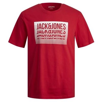 JACK & JONES JJFLINT Tee SS Crew Neck, Äkta röd, S JACK & JONES JJFLINT Tee SS Crew Neck, Äkta röd, S