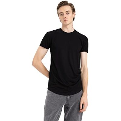 DeFacto T-shirt för män, svart, M DeFacto T-shirt för män, svart, M