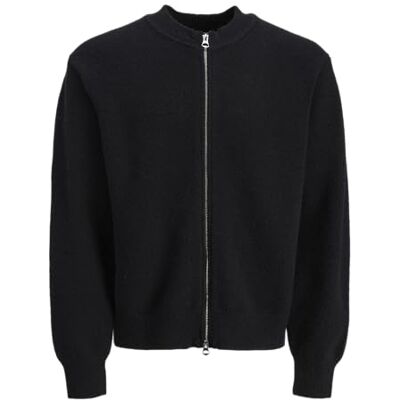 JACK & JONES Jcoscope stickad dragkedja bomber, svart, M JACK & JONES Jcoscope stickad dragkedja bomber, svart, M