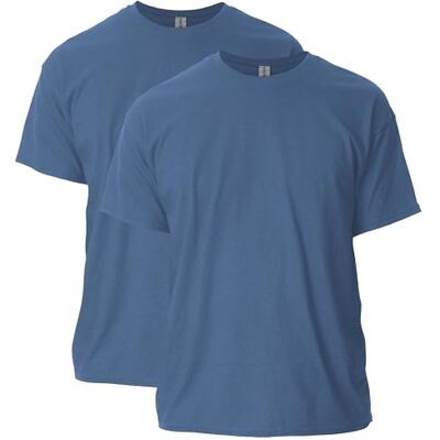 Gildan T-shirt (förpackning med 2), Heather Indigo (2-pack), M Gildan T-shirt (förpackning med 2), Heather Indigo (2-pack), M